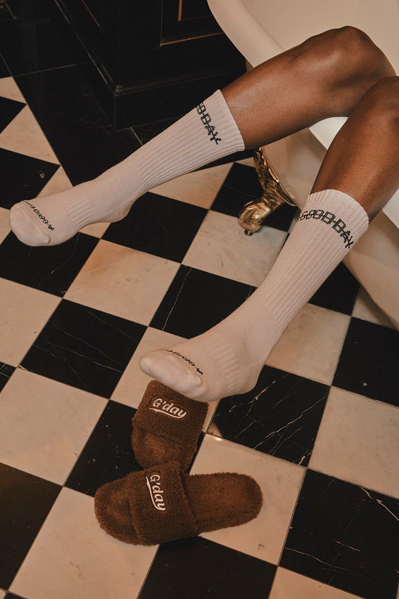 G'day furry sandals (brown)