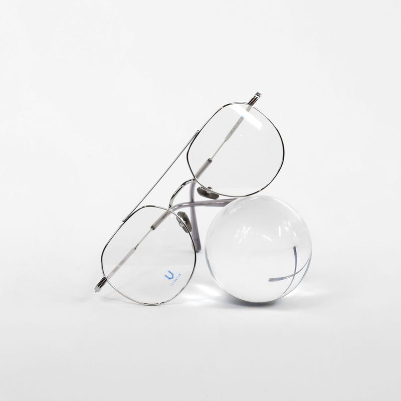 Knouun Round titanium glasses CODE. 101. C Silver
