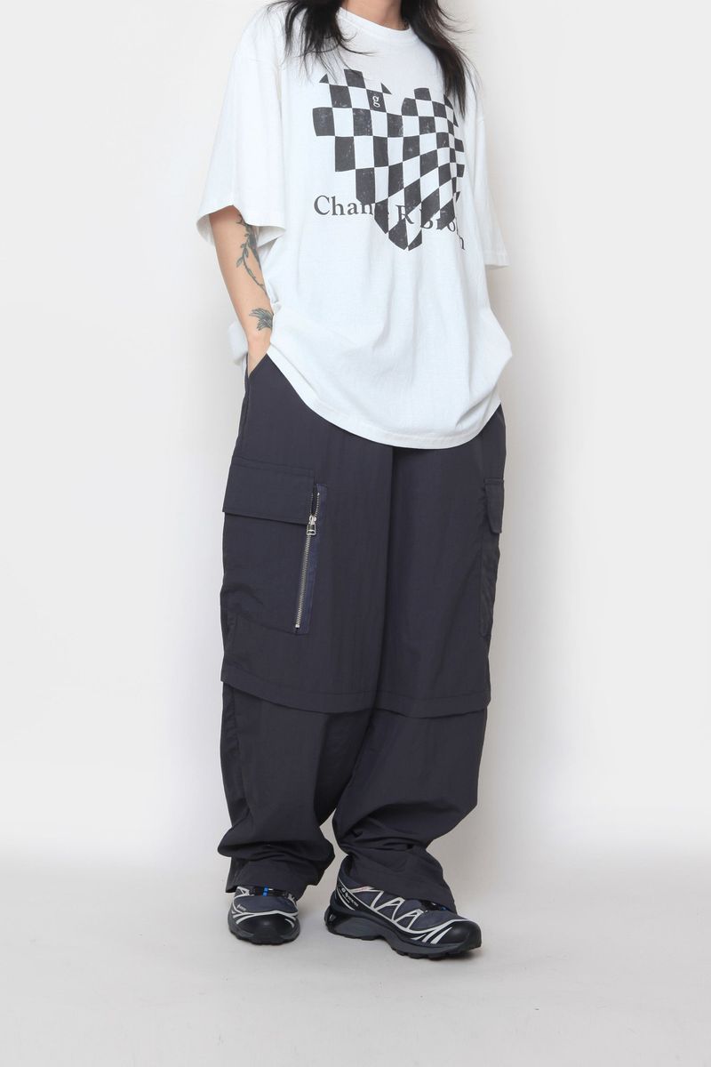 back zipper nylon cargo pants