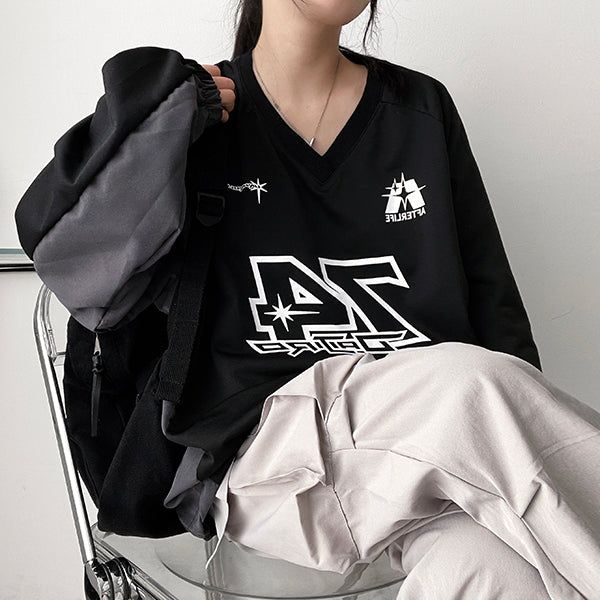 Early Color String V Sweatshirt