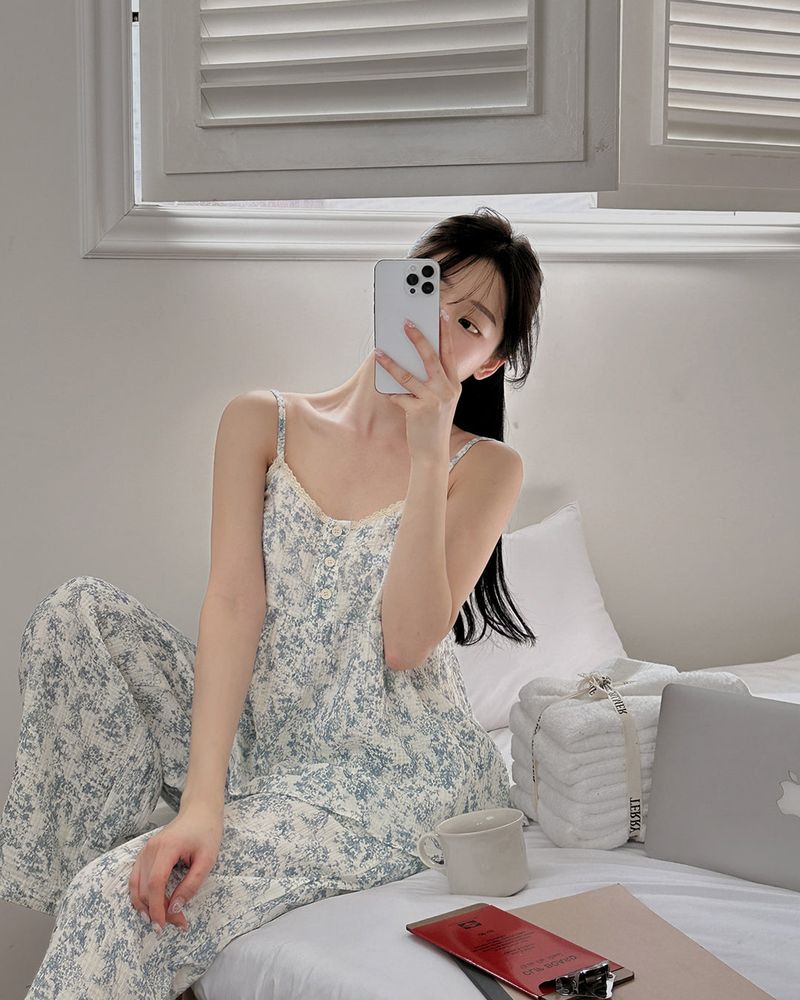 Bed sleeveless & pants pajama set