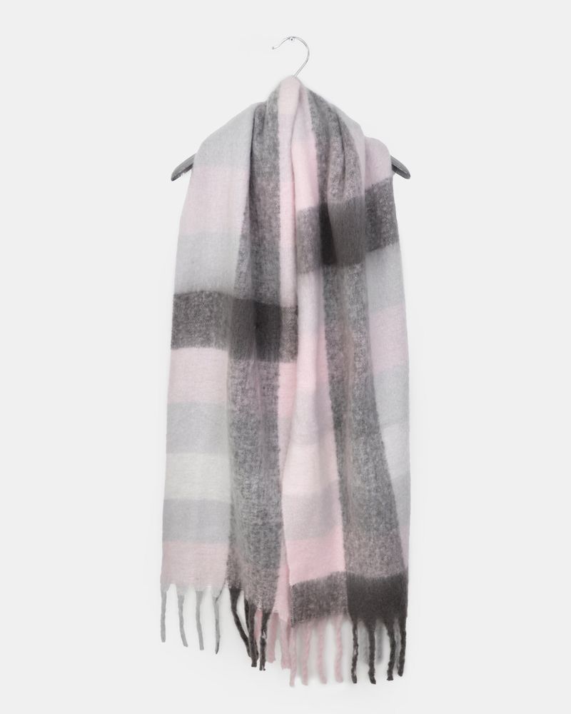 Kemin Thick Check Color Block Long Muffler