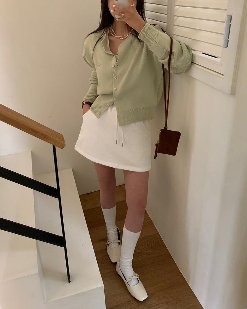 [MADE] Mini Shell Cotton Training Skirt Pants