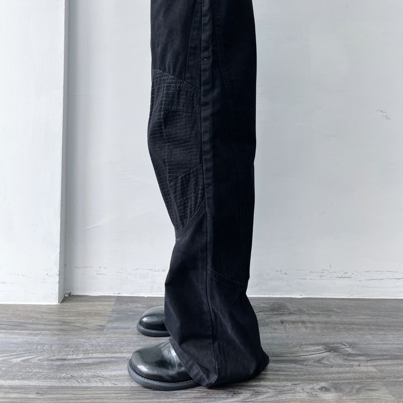 Curved Stitch Wide Trousers