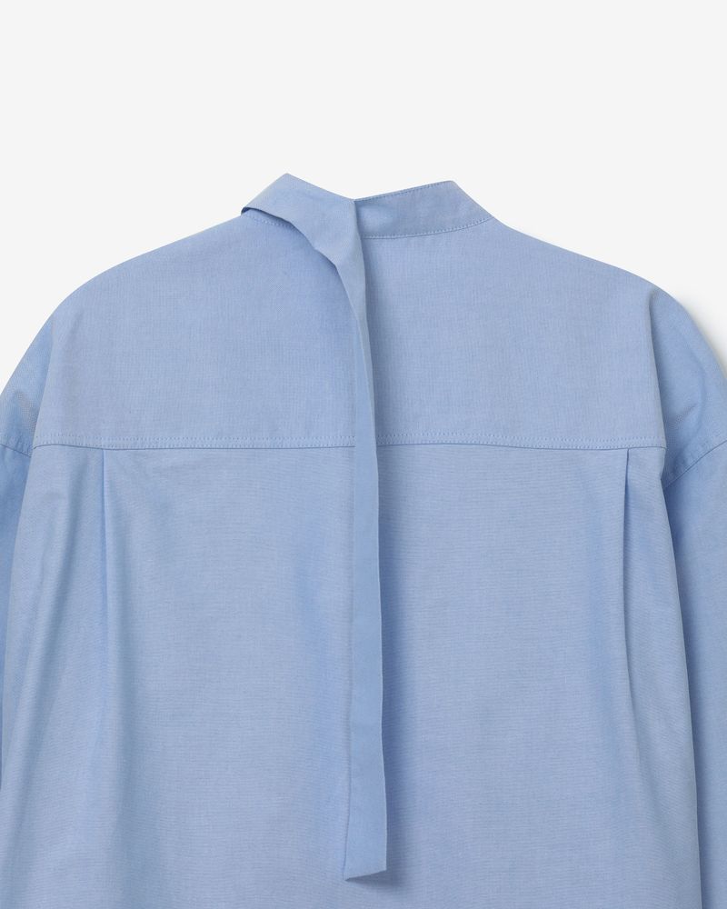 Oxpord drop tie shirts [sky blue]