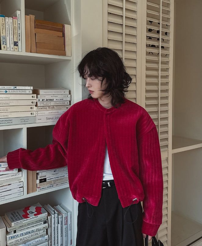 Lexi Velour Crop Cardigan