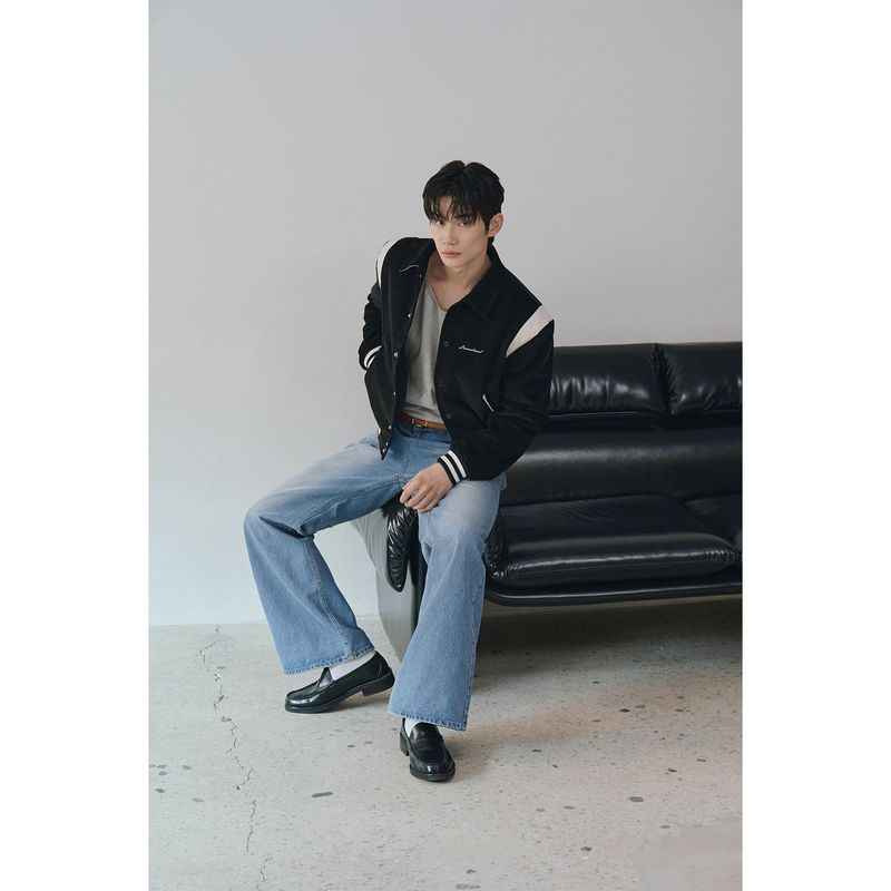 Signature varcity jacket(Black)