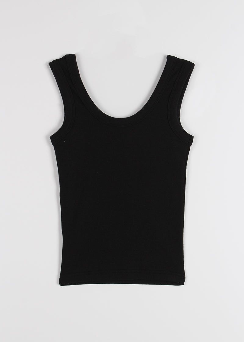EYELET RIB SLEEVELESS