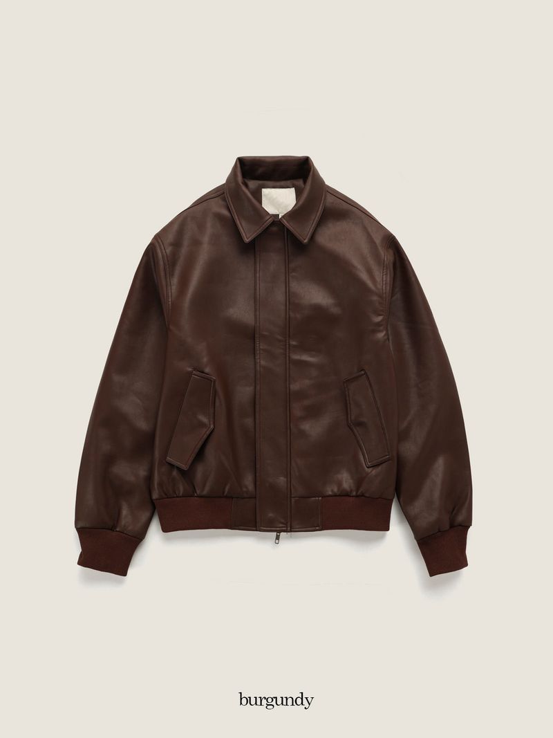 Base Leather Blouson (2color)