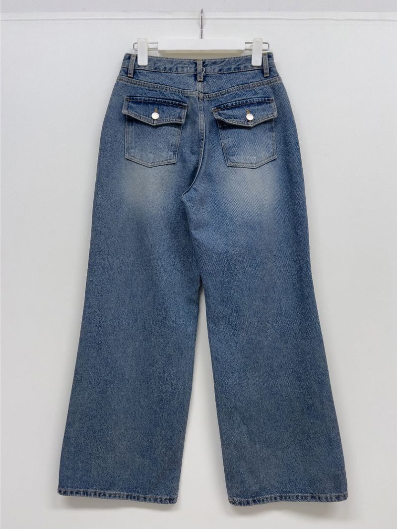 238 Back Pocket Semi-Bootcut Denim Pants