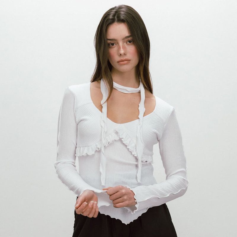 WAVE TIE T-SHIRT / WHITE