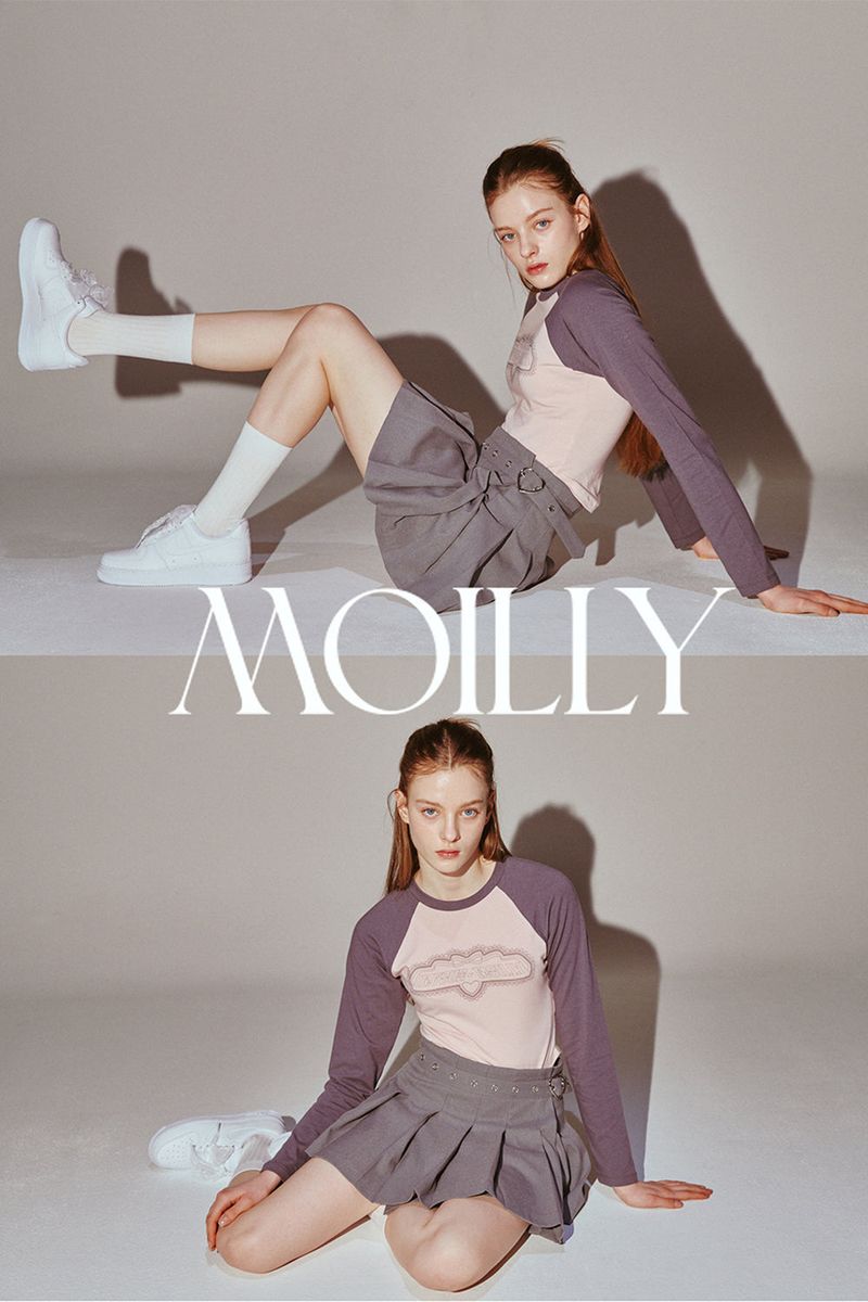 MOILLY（モイリー）の「Signature Logo Graphic Reglan Long Sleeve Pink（Tops）」