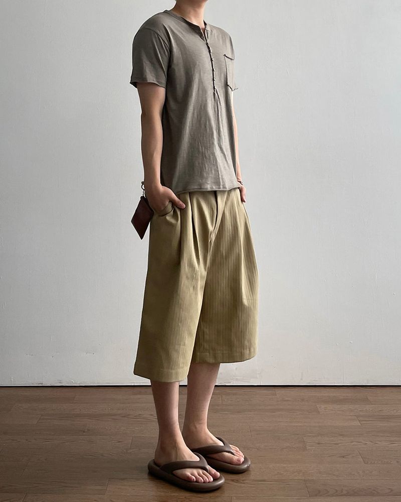 Ease Herringbone Bermuda Denim Pants