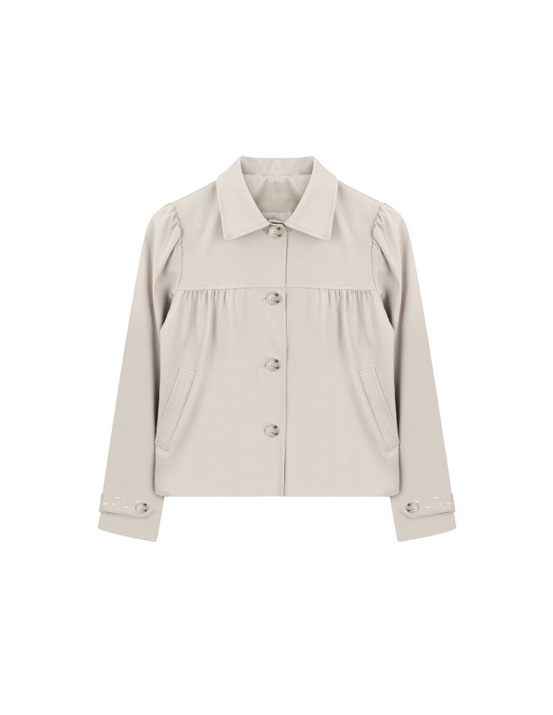 Sophie Shirred Trench Jacket (2 colors)