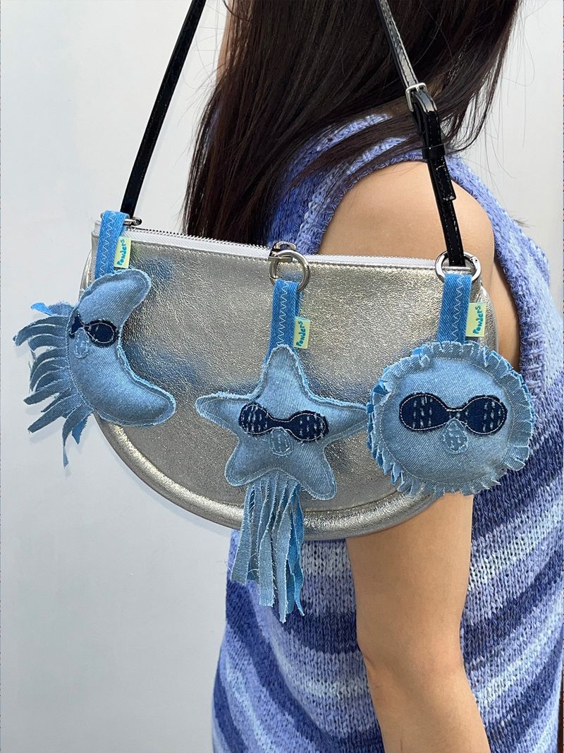 Blue Friends Keyring-moon