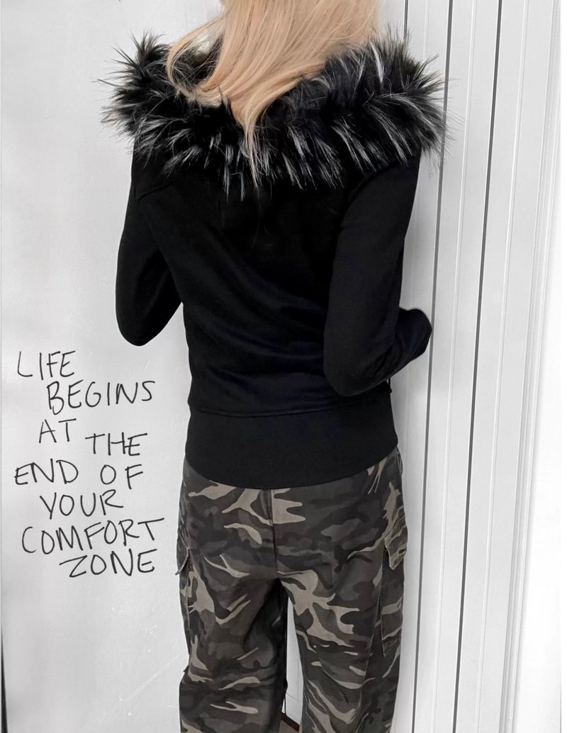 Fur Collar Zipper Hoodie