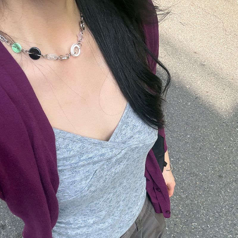 button pieces necklace