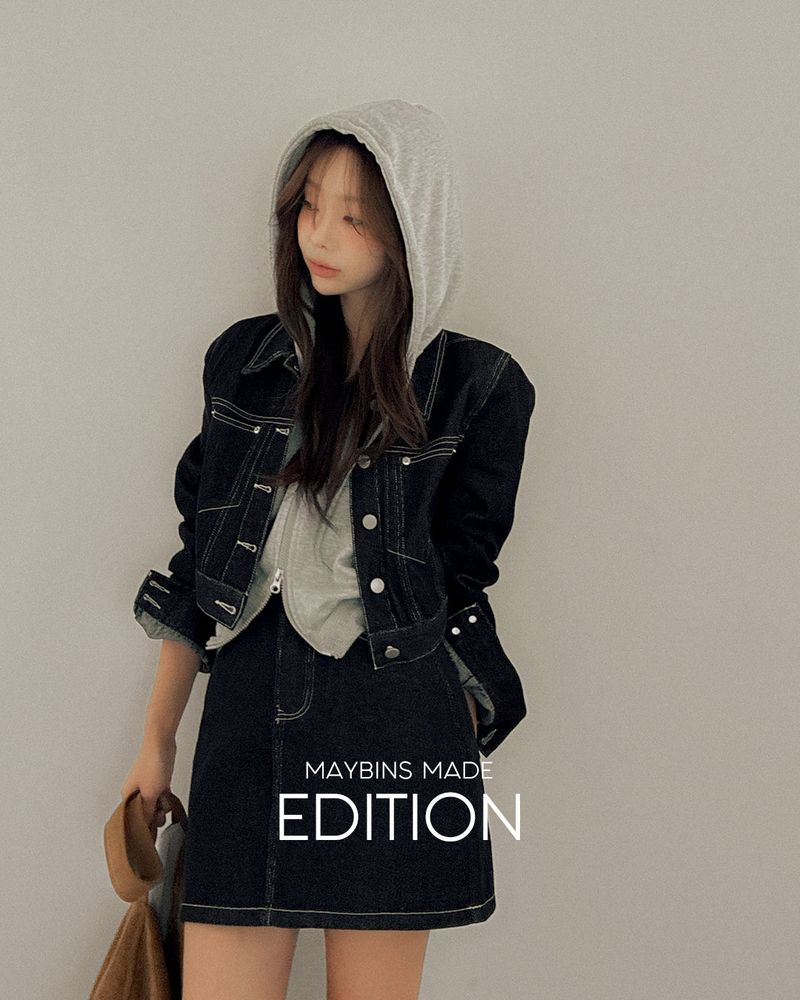 Lee Denim jacket & mini skirt set (including underpants)