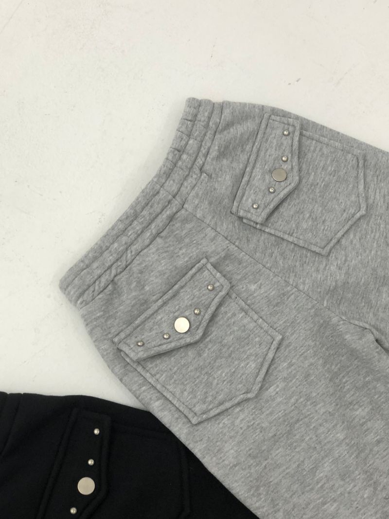 Silver Stud Bootcut Pants