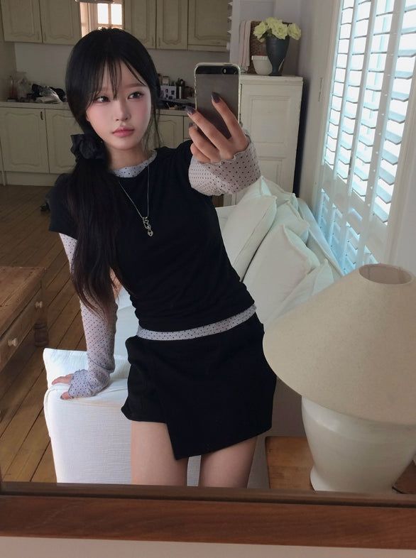 Bona Cotton Wrap Skirt Short Pants