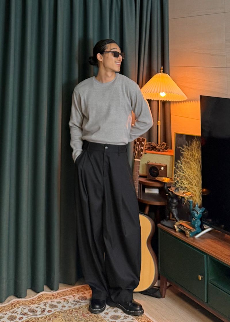 Men's ピュアクロップマッスルフィットニット 4COLOR
