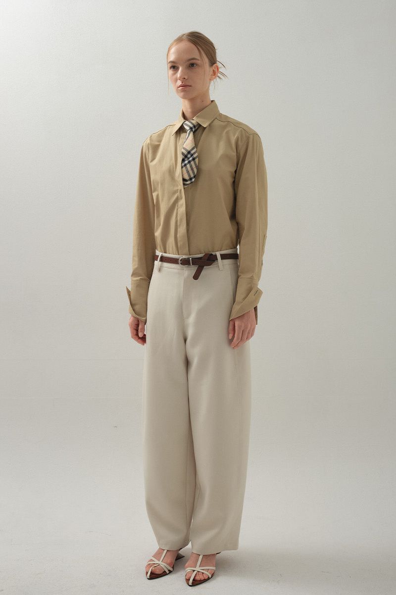 Barrel Line Pants_Ivory