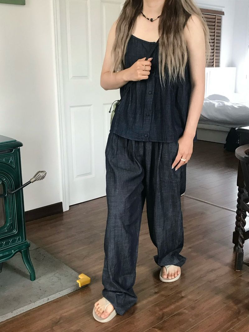 Cherish denim set up sleeveless