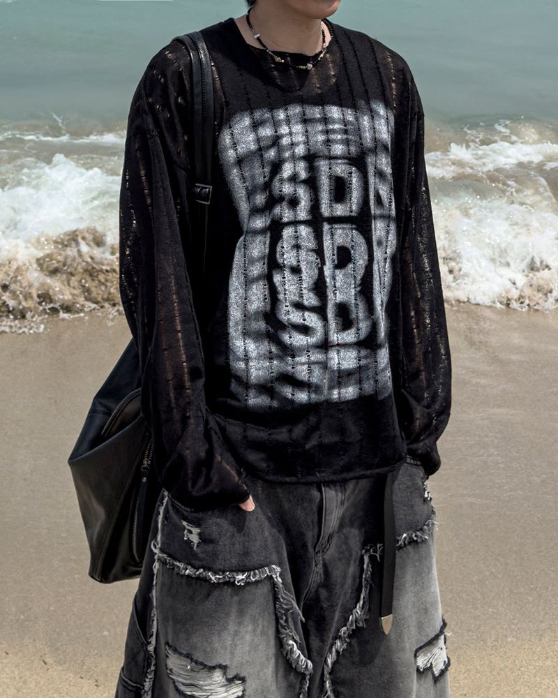 Lunera Painting See-through Knit