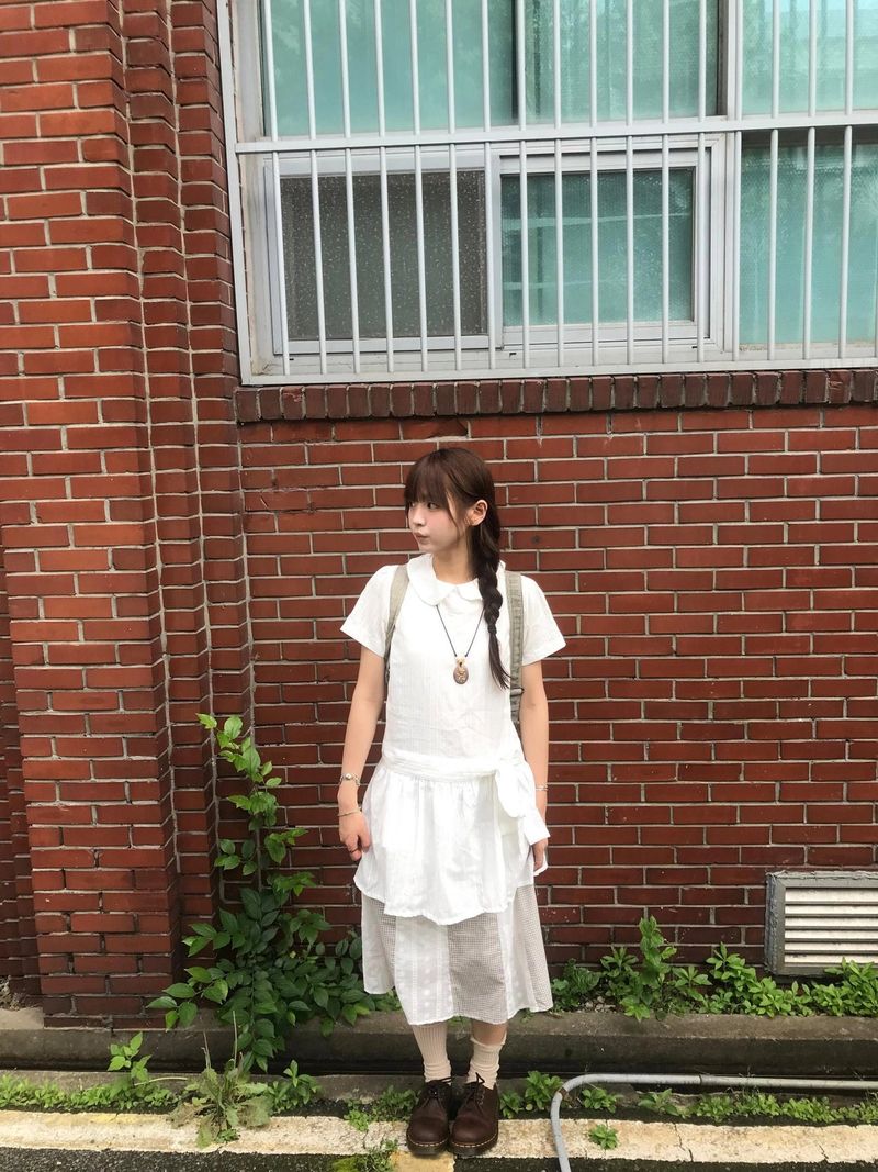 hoyo lace layered skirt