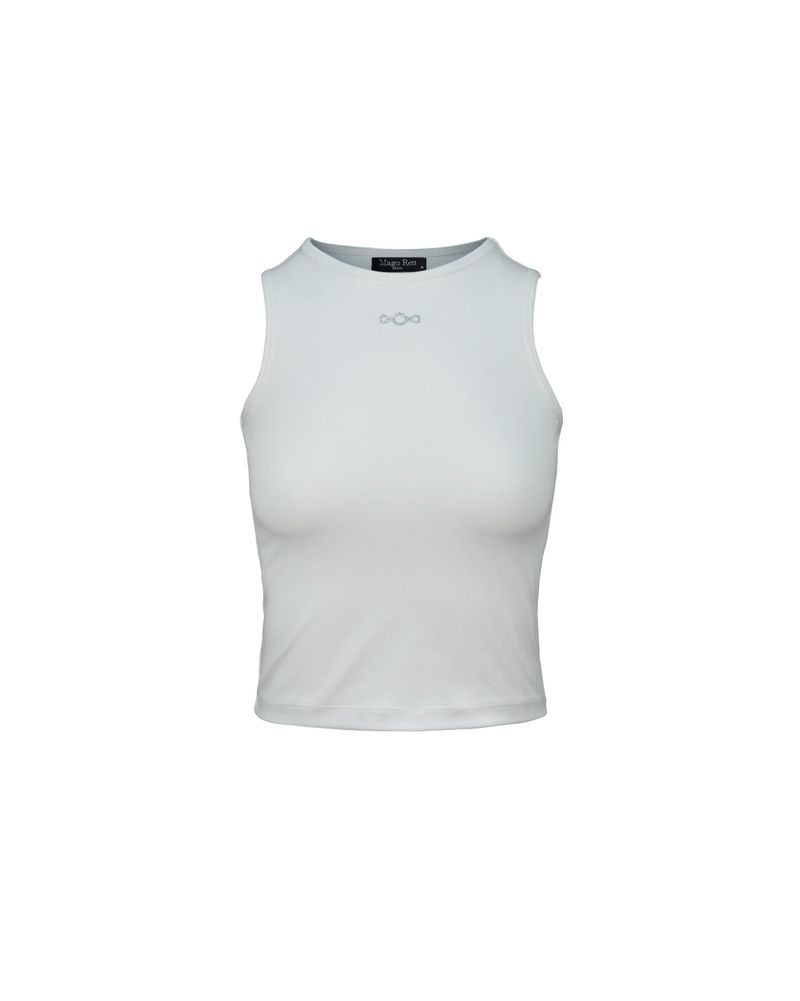 Triclipse Embroidered Sleeveless White