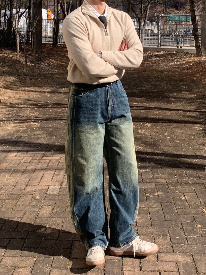 Side Denim Pants