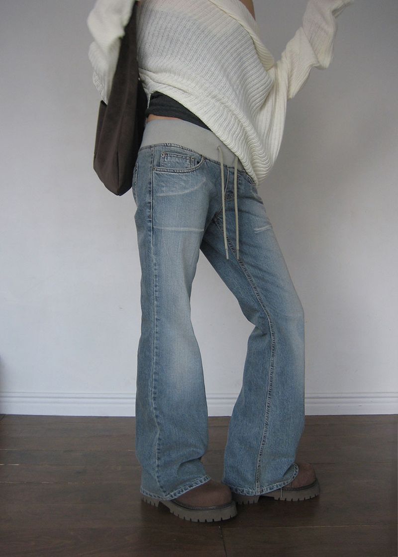 WASHING BANDING FLARE DENIM