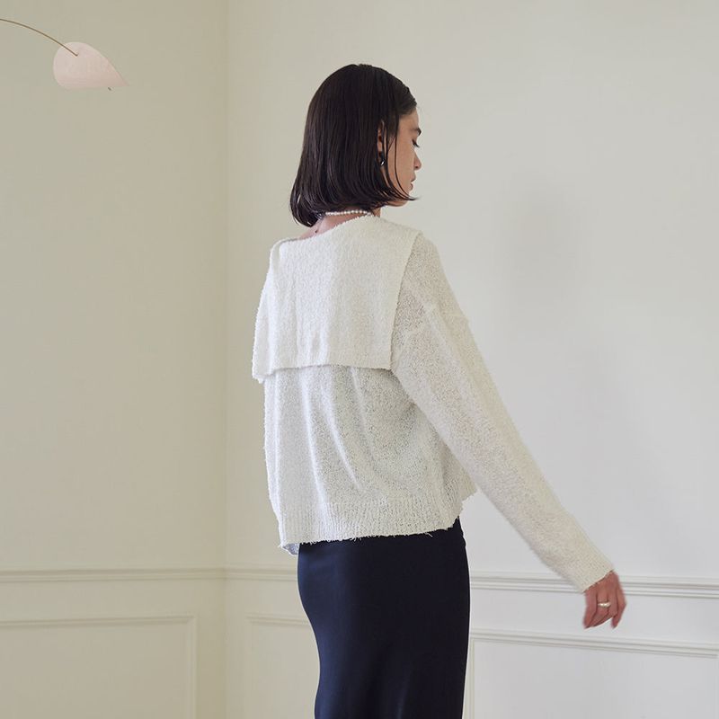 SAILOR COALLAR CARDIGAN (WHITE)