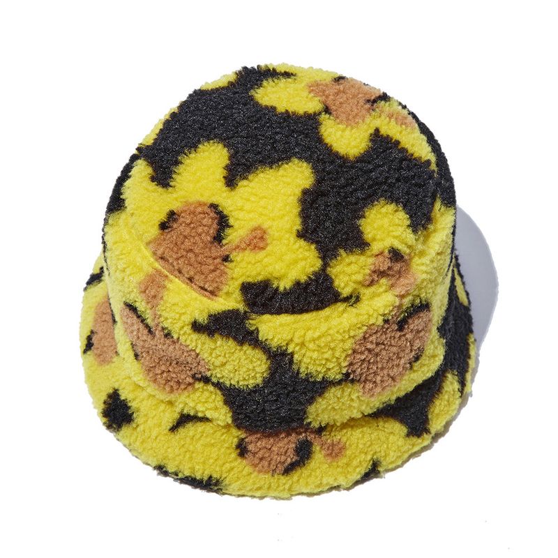 Flower Bear Fluffy Bucket Hat_Black