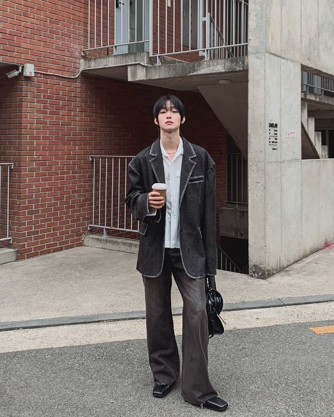 Use Vintage Leather Blazer