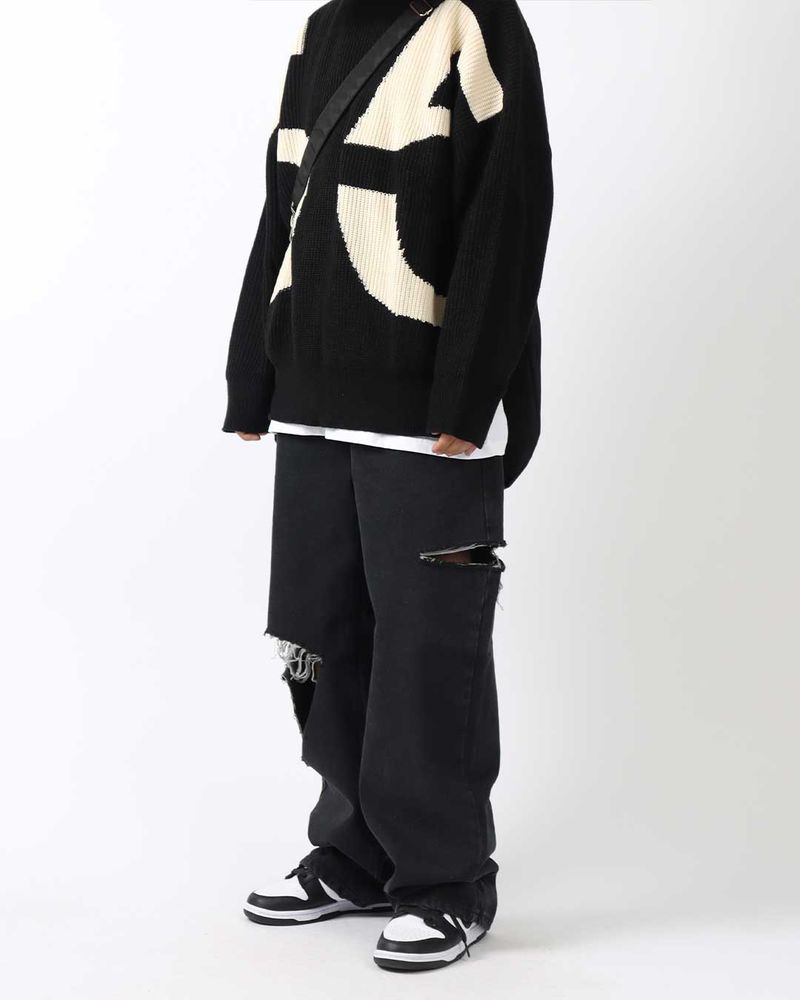 Mupa Knife Cutting Denim Pants (2color)
