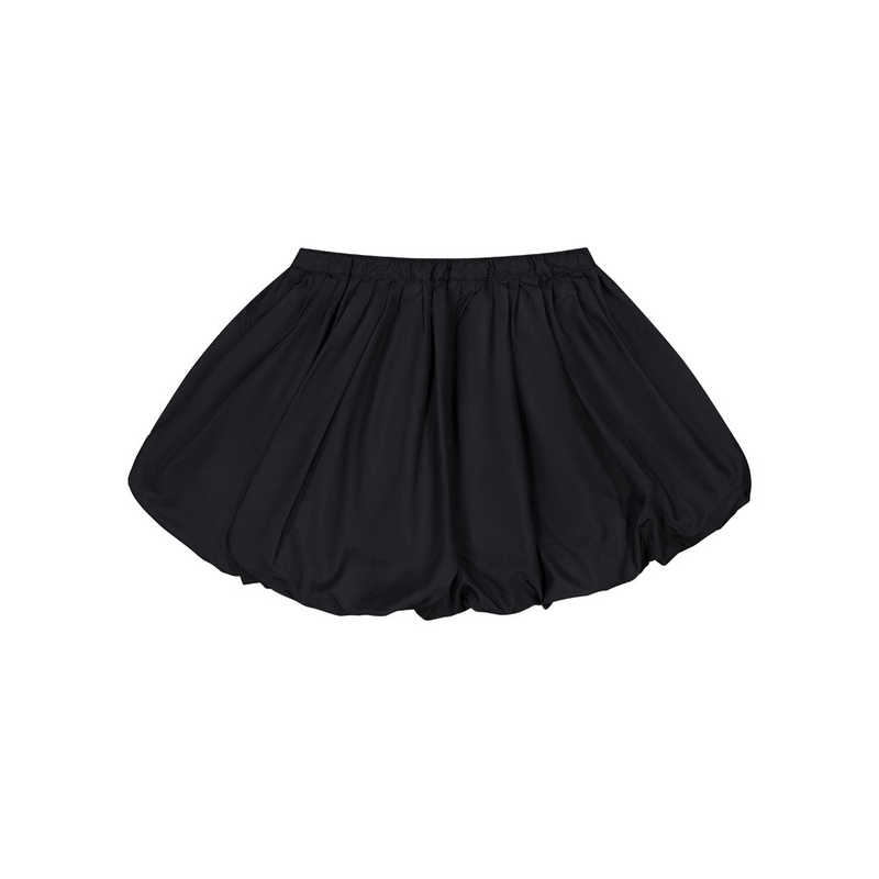 BALLOON MINI WRAP SKIRT_BLACK