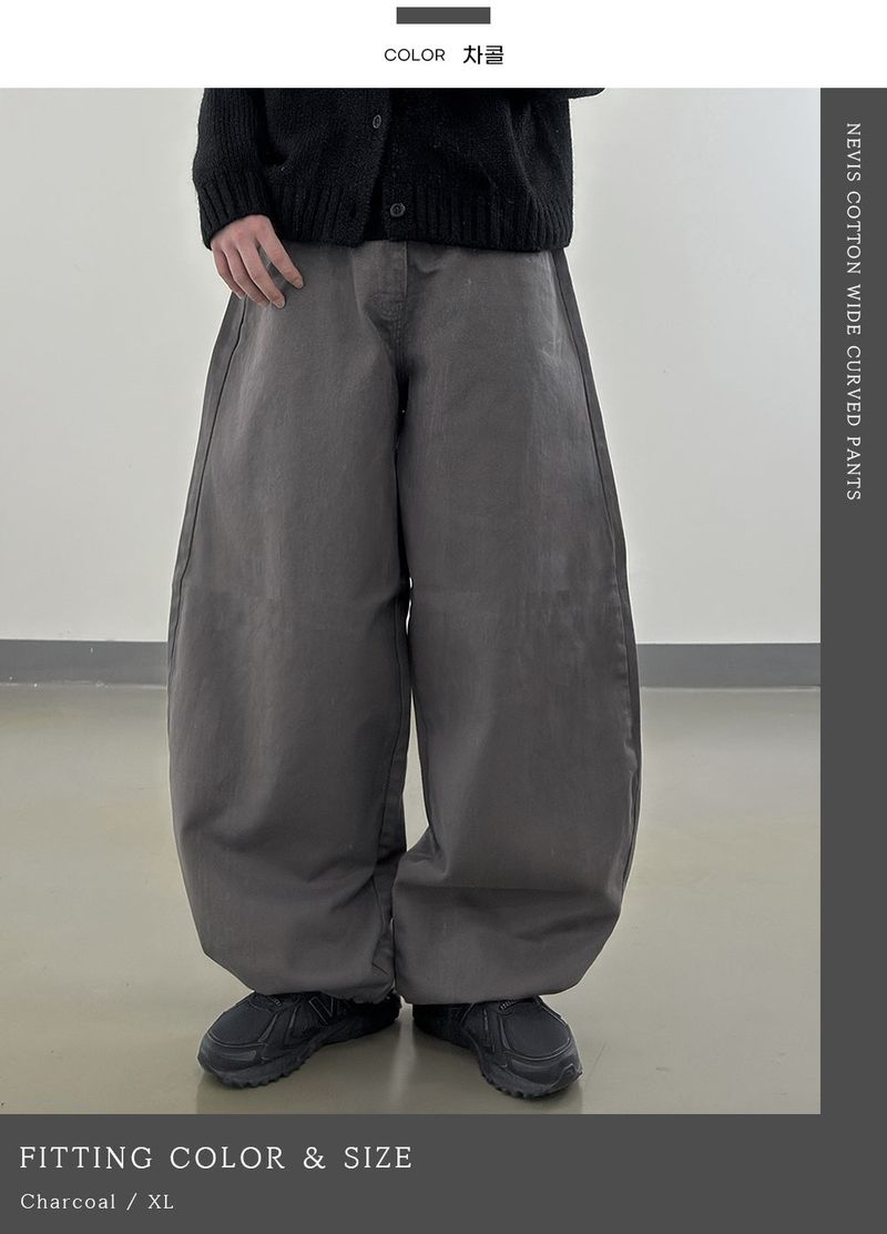 Nevis Cotton Wide Curved Pants