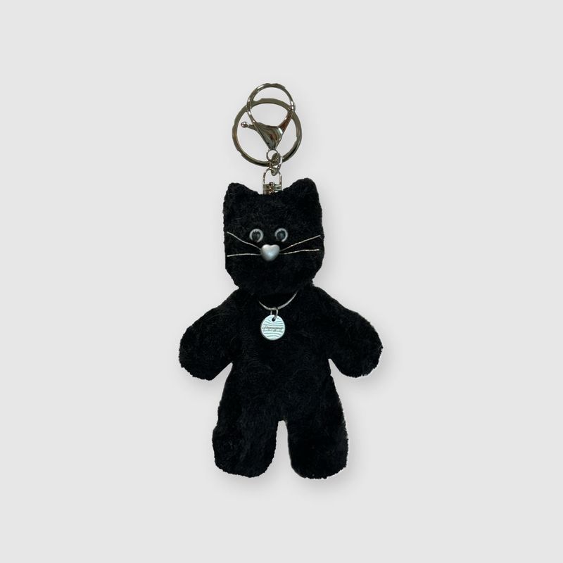 Papimyong（パピミョン）の「[made] big black-silver cat keyring（Toys/Key Holders）」