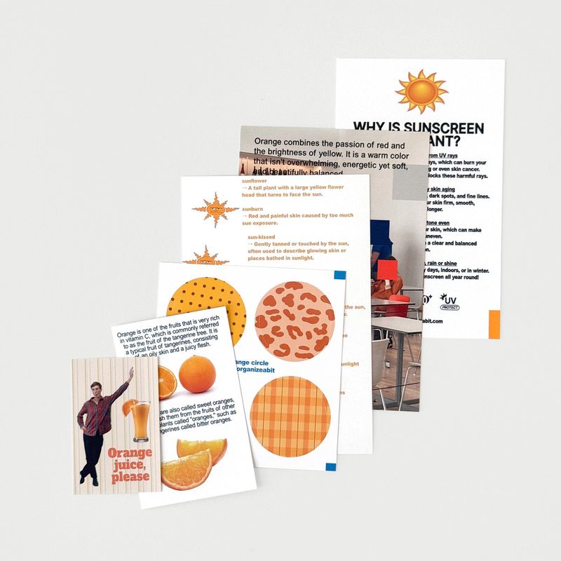 oab tone pack orange / scrap sticker set