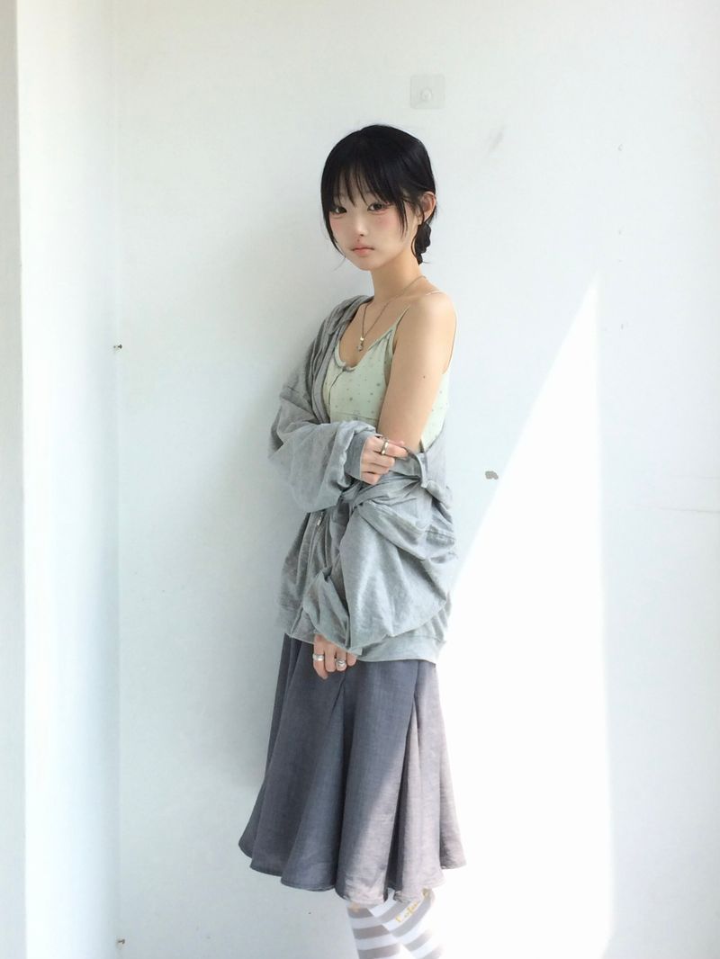 soft garden flare skirt
