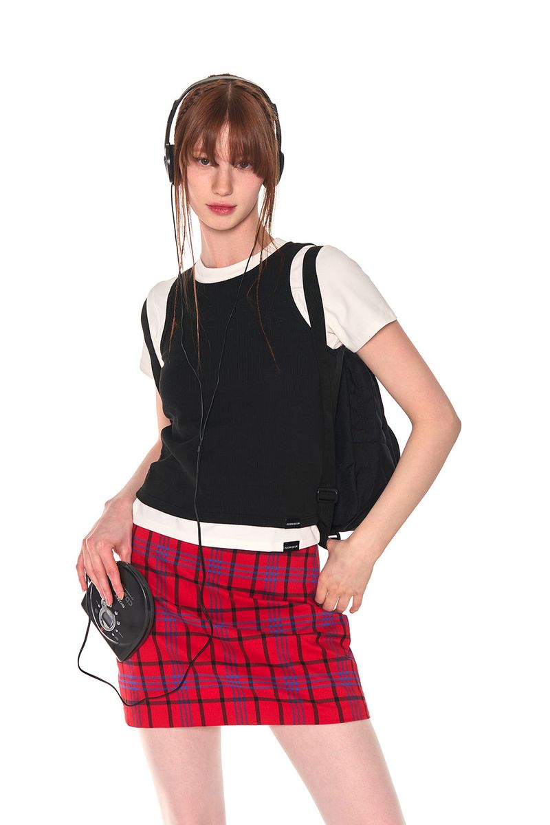 ORIGINAL MINI CHECK SKIRT (RED)