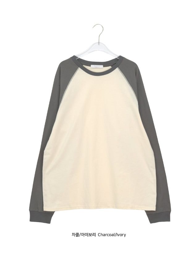 [unisex] Clove Over Fit Raglan Long Sleeve Tee
