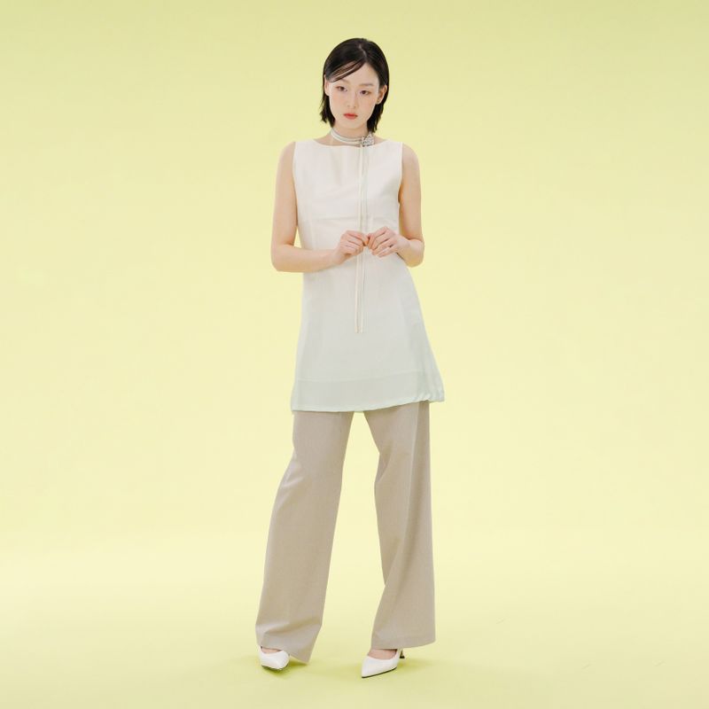 Soil stripe pants (beige)