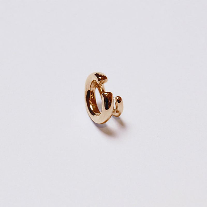 silver dovel earcuff (yellow gold plated