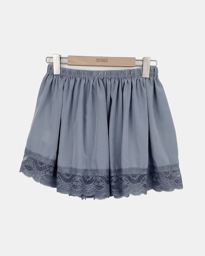 Futin Lace Satin Mini Skirt