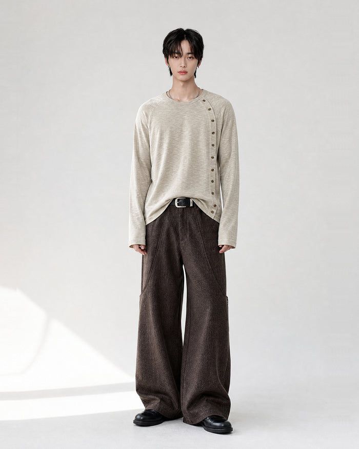 (UNISEX) Full Button Long Sleeve