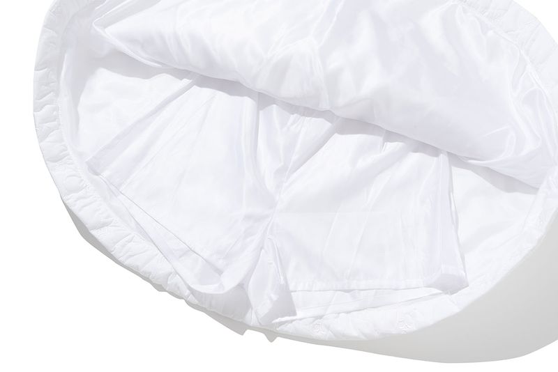 Heart Quilted Skirt (White)