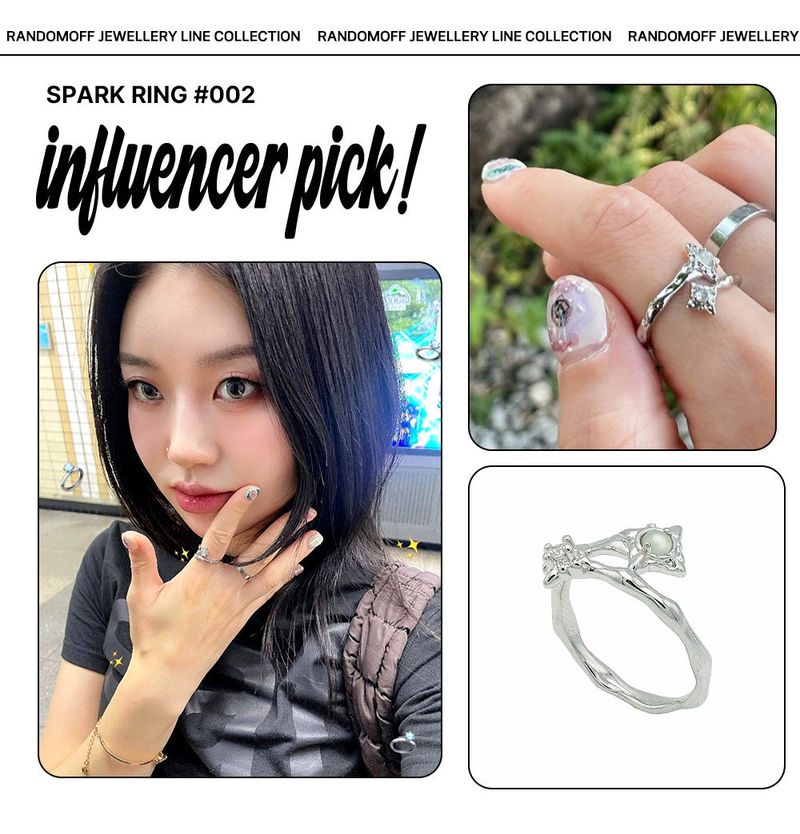 [2PACK][Silver] Open Ring (Choose Two of 11 types) (Random Gift Additional)