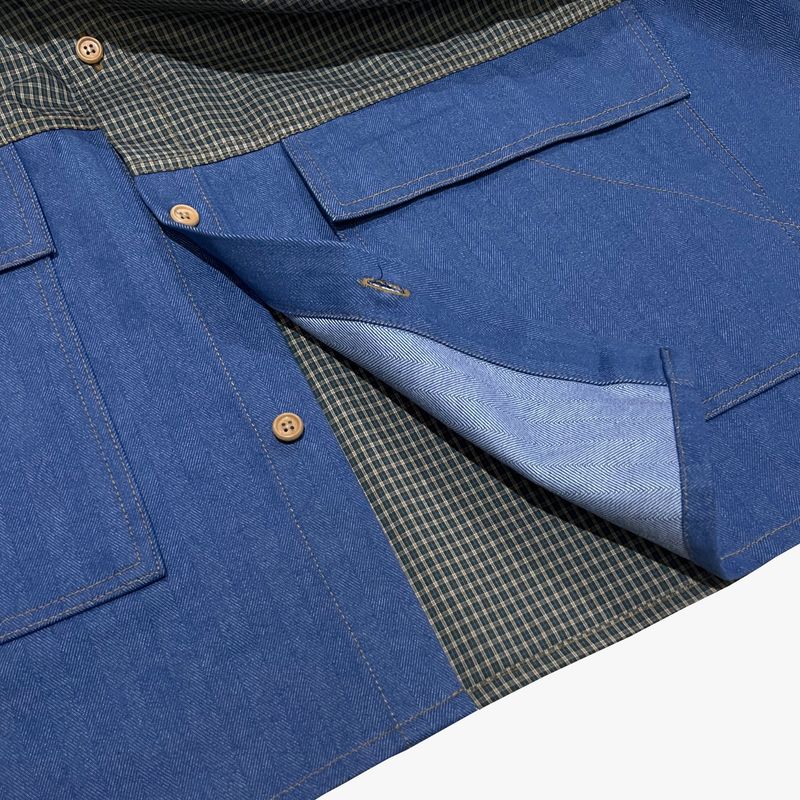 switch panel check shirt_blue